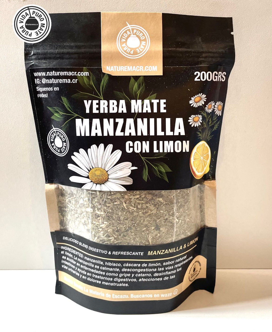 Yerba Mate Manzanilla Con Limón
