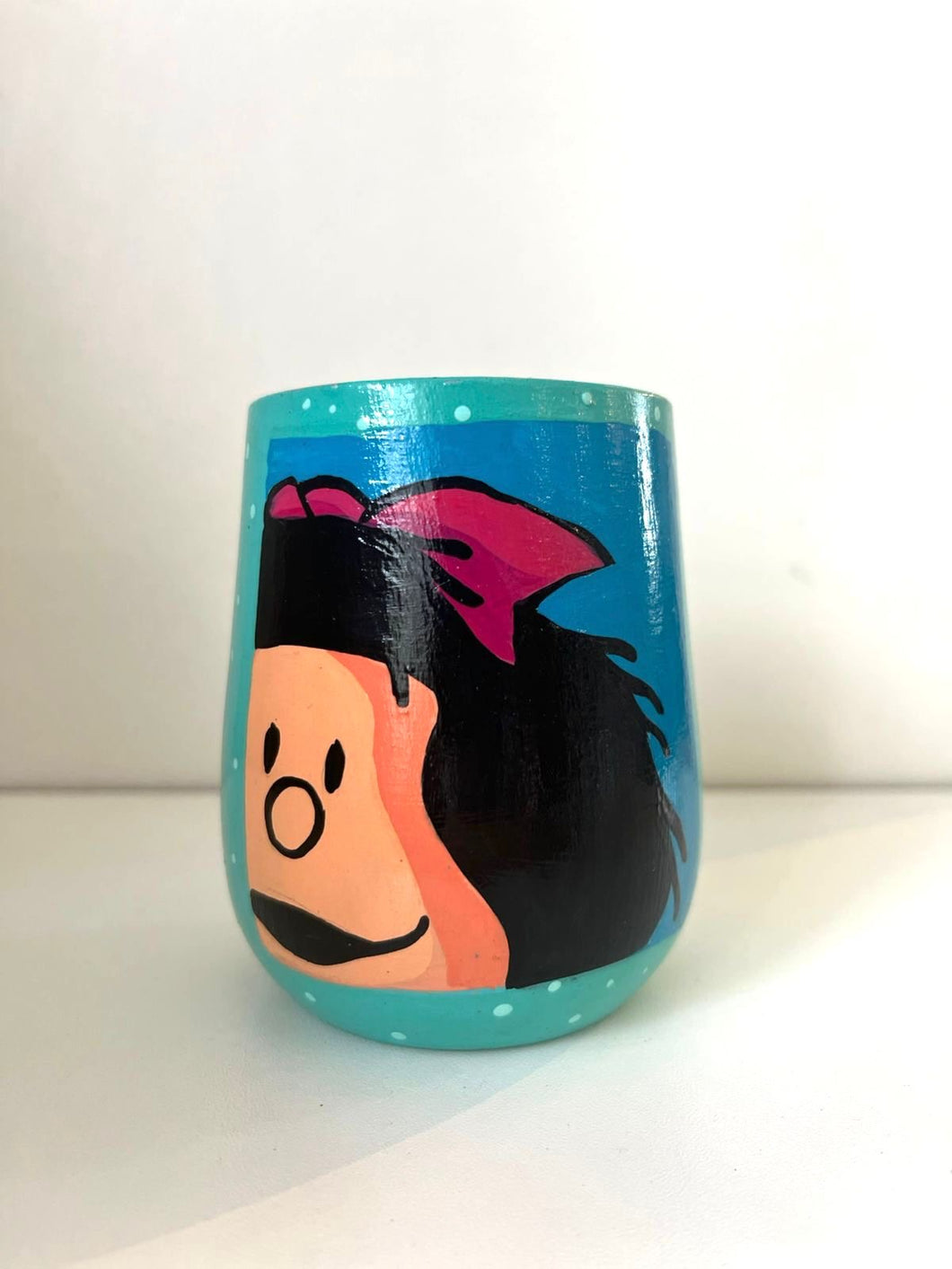 Mate de madera de Mafalda