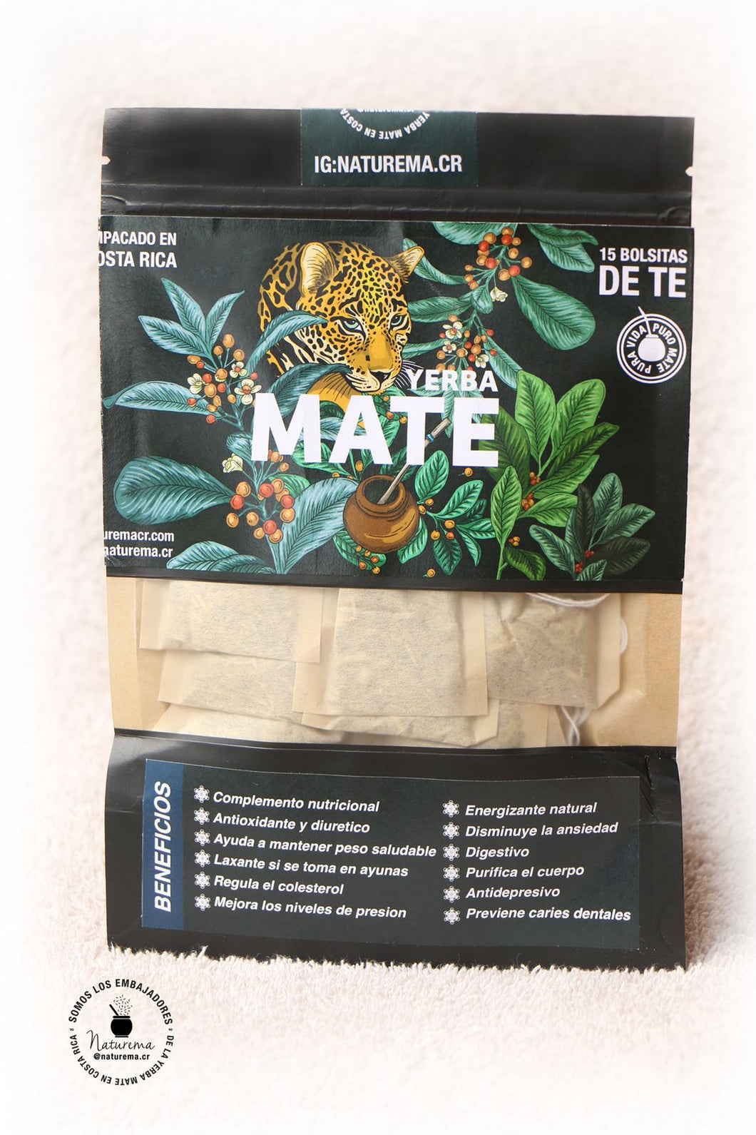 Pack de saquitos de té de yerba mate